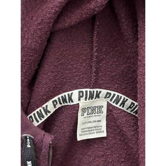 Victoria's Secret PINK Ladies S Zip Hooded Fleece Jacket Sweatshirt Breakaway - Picture 7 of 7